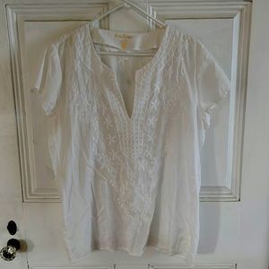 White Cotton Lilly Pulitzer top